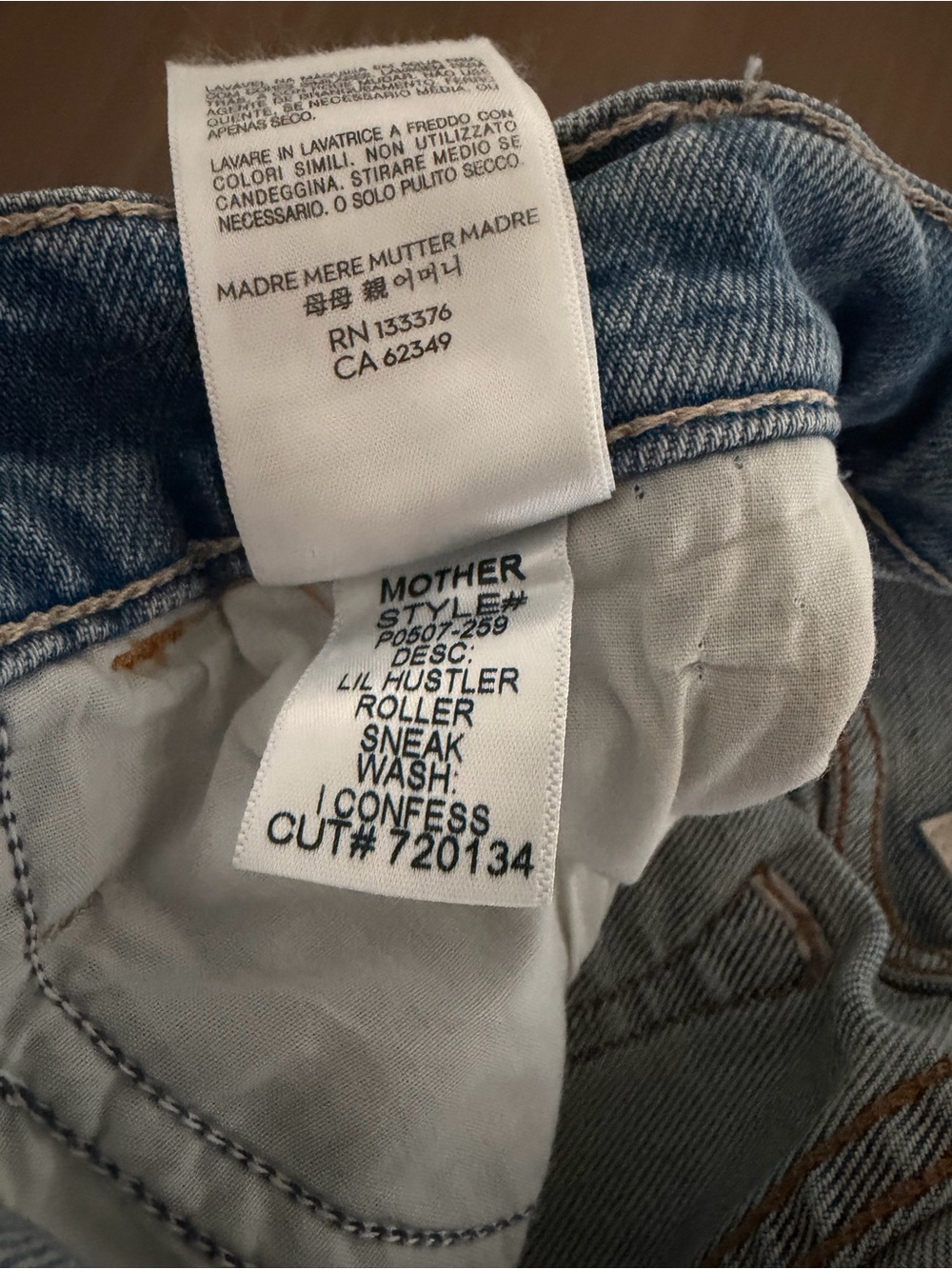 LIL MOTHER Light Blue High-Waist Wide Leg Jeans.  Mother jeans petite. - Picture 11 of 11